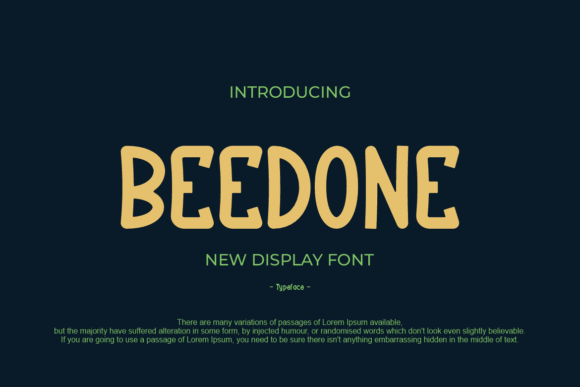 Beedone Font Review: A Sweet Display Typeface for Playful Branding