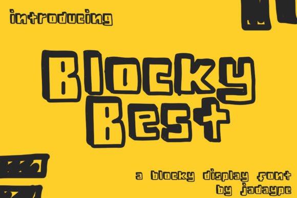 Blocky Best: The Quirky Display Font for Whimsical Craft Projects