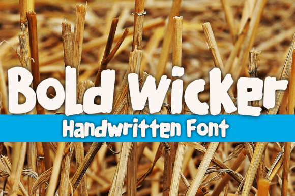 Bold Wicker Typeface: A Playful Display Font for Crafters and Sellers