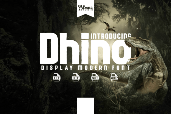 Dhino Typeface for Playful Editorial and Kids’ Branding