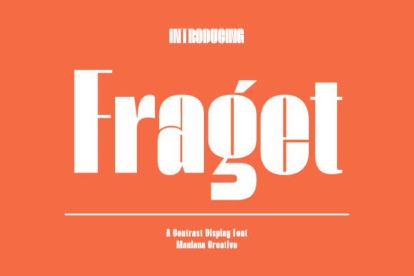 Fraget Display Font for Modern Editorial Design