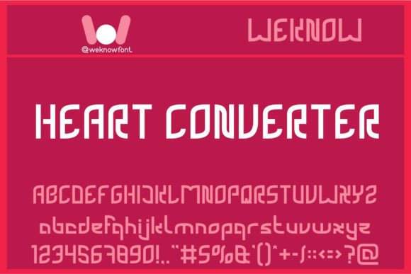 Heart Converter: The Techno Display Font for Bold Brand Identity