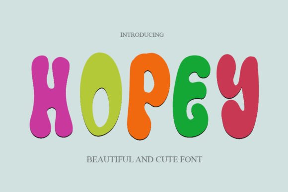Hopey Display Font for Retro Crafts and Labels