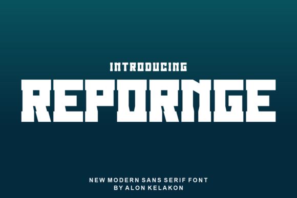 Repornge: A Bold Display Font for Modern Editorial Branding