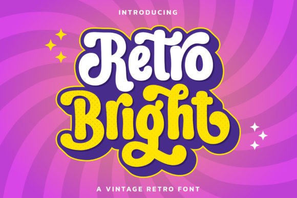 Retro Bright: The Retro Display Font for Branding and Invitations
